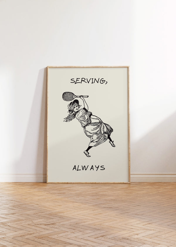 Vintage Tennis Print Positive Quote Art Inspirational Home Decor Trendy Bedroom Wall Art Feminine Art Print  Wall Art 1 Print 1540596575