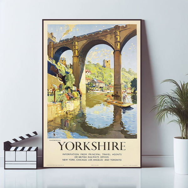 Vintage Travel Poster to Yorkshire, Wall Art Prints, Canvas Material Gift, Keepsake, Home Decor, Live Room Wall Art 1711635871
