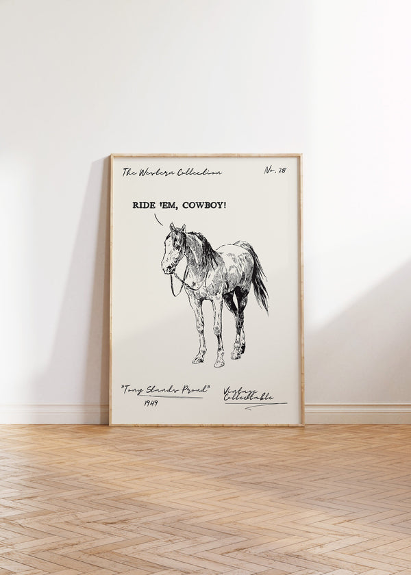 Vintage Western Poster Horse Print Western Wall Art Retro Cowboy Print Wild West Home Decor Funny Western Art Print  Wall Art 1 Print 1476758556