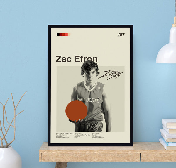 Vintage Zac Efron Poster, Mid Century Art, Minimalist Art, Retro Poster, Modern Art Print, Custom Poster, Classic Poster, Home Decor 1669237169