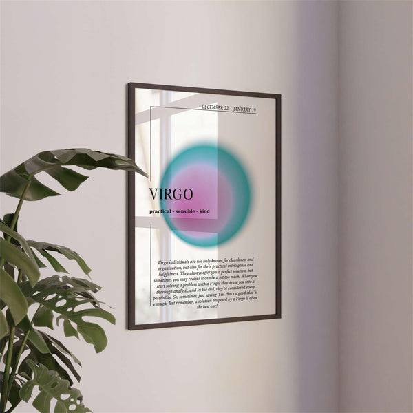 Virgo Zodiac Wall Art  Virgo Art Print  Aura Wall Art  Spiritual Poster  Zodiac Gift Wall Art    High Quality 1575104576