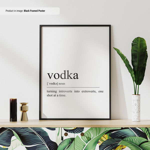 Vodka Poster  Vodka Definition  Alcohol Wall Art  Bar Cart Wall Art  Funny Vodka Lovers Gifts  Vodka Print 1677724702