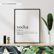 Vodka Poster  Vodka Definition  Alcohol Wall Art  Bar Cart Wall Art  Funny Vodka Lovers Gifts  Vodka Print 1677724702