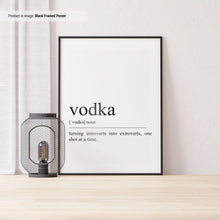 Vodka Poster  Vodka Definition  Alcohol Wall Art  Bar Cart Wall Art  Funny Vodka Lovers Gifts  Vodka Print 1677724702