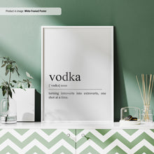 Vodka Poster  Vodka Definition  Alcohol Wall Art  Bar Cart Wall Art  Funny Vodka Lovers Gifts  Vodka Print 1677724702