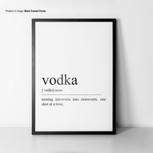 Vodka Poster  Vodka Definition  Alcohol Wall Art  Bar Cart Wall Art  Funny Vodka Lovers Gifts  Vodka Print 1677724702