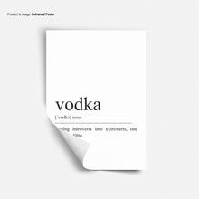 Vodka Poster  Vodka Definition  Alcohol Wall Art  Bar Cart Wall Art  Funny Vodka Lovers Gifts  Vodka Print 1677724702