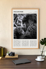 Volcanoes National Park Rwanda Wall Art  Poster Black White Volcanoes National Park Rwanda  Poster Art Gift 1685764160