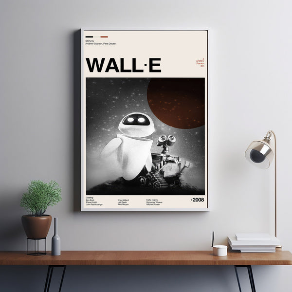 Wall-E Movie Poster, Wall-E Movie, Andrew Stanton Film, Retro Movie posters, Minimal Movie Art, Modern Vintage, Move Gifts, Favorite Movie