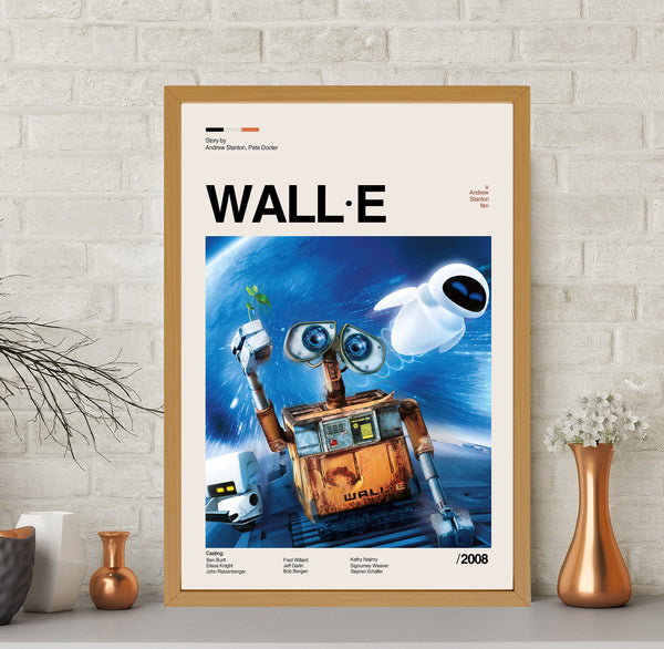 Wall-E Poster, Wall E Poster, Andrew Stanton, Retro Movie Poster, Retro Poster, Minimalist Art, Vintage Poster, Wall Decor, Gifts For Him