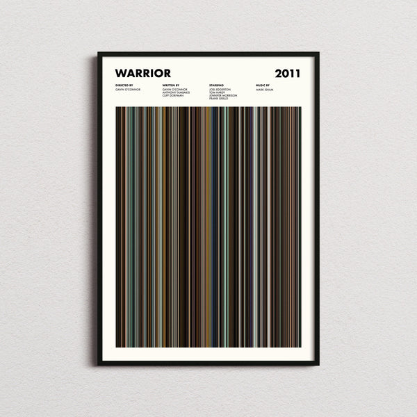 Warrior Movie Barcode Print, Warrior Print, Warrior Poster, Warrior Wall Art, Warrior Art Print, Warrior Frames 1627717854