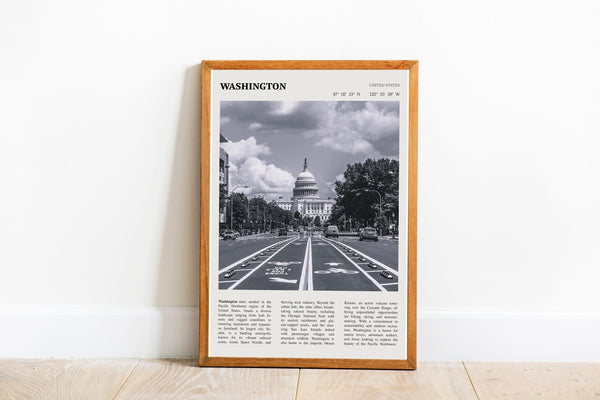 Washington DC Wall Art  Poster Washington DC Black White Poster  Poster Art Gift 1680861084