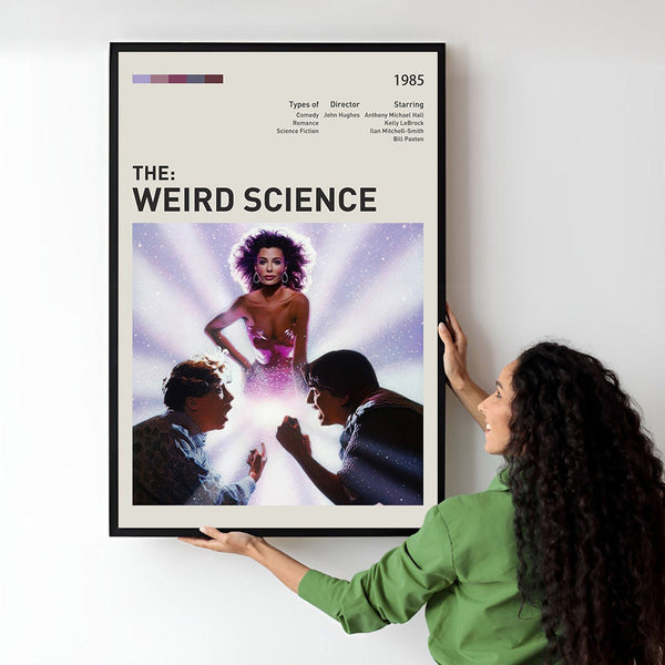 Weird Science Movie Poster  Minimalist  Midcentury Poster  Wall Art Print  Retro Movie Poster 1733509896 - Copy