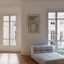 Western Print Horseshoe Poster Retro Western Wall Art Wild West Print Blue Retro Home Decor Cowboy Art Print  Wall Art 1 Print 1490934321