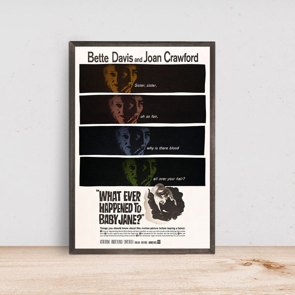 What Ever Happened to Baby Jane (1962) Bette Davis Movie Poster, Home Decor, Art Poster for GiftCustom Personalized Poster 1624015829