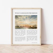 What God Hath Promised Christian Poem Wall Art, Annie Johnson Flint Poetry Print 1606076897