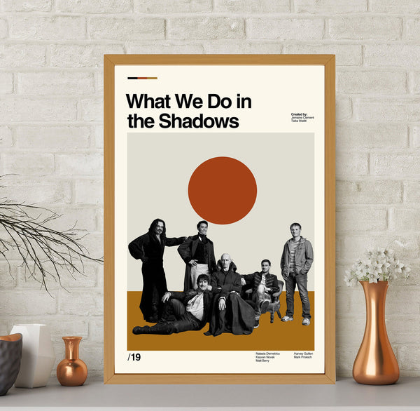 What We Do In The Shadows Poster, Movie Poster, Minimalist Poster, Midcentury Art, Wall Decor, High Quality, Retro Poster, Gifts For Him