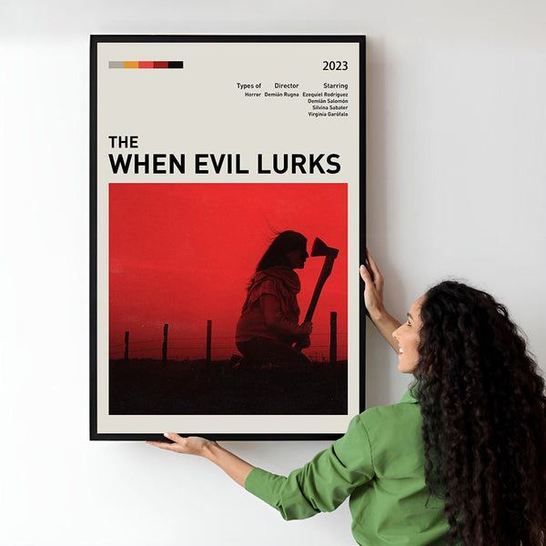 When Evil Lurks Movie Poster  Minimalist  Midcentury Poster  Wall Art Print  Retro Movie Poster 1751065479 - Copy