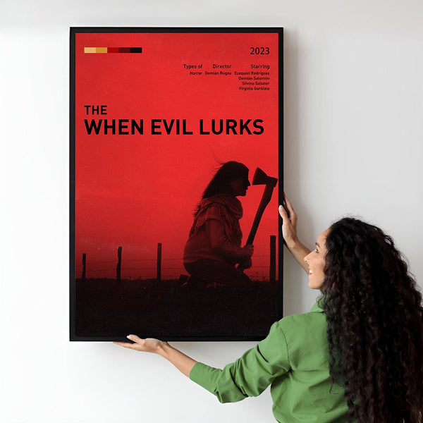 When Evil Lurks Movie Poster  Minimalist  Midcentury Poster  Wall Art Print  Retro Movie Poster 1751065479