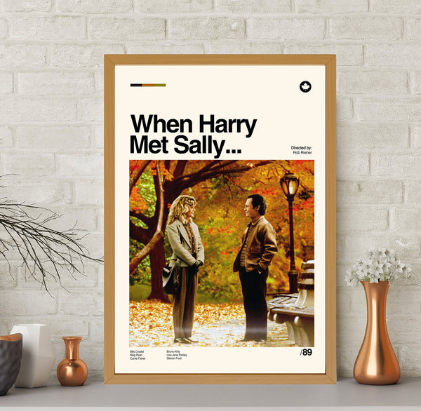 When Harry Met Sally Poster, When Harry Met Sally Print, Minimalist Art, Movie Poster, Vintage Poster, Retro Poster, Midcentury Art
