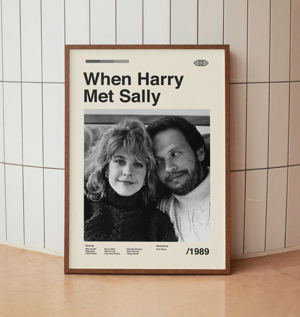 When Harry Met Sally Wall Art Print - Billy Crystal Film Poster - MInimalist - Midcentury Art 1435692948
