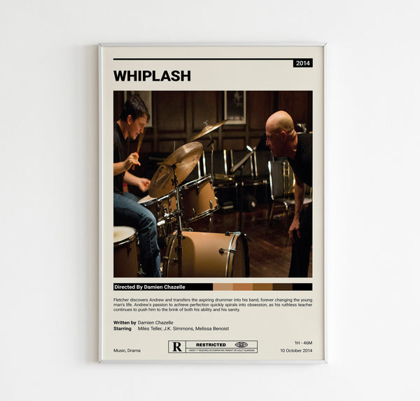 Whiplash Movie Poster  Damien Chazelle  Minimalist Movie Poster  Music Movie Poster  Vintage Retro Print  Wall Art Print  Home decor 1635207033
