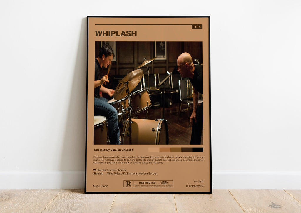 Whiplash Movie Poster Damien Chazelle Minimalist Movie Poster