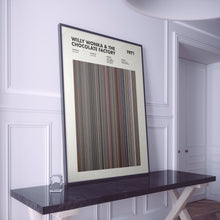 Willy Wonka & The Chocolate Factory Barcode Print, Willy Wonka Print, Willy Wonka Poster, Willy Wonka And The Chocolate Factory Poster 1631663811