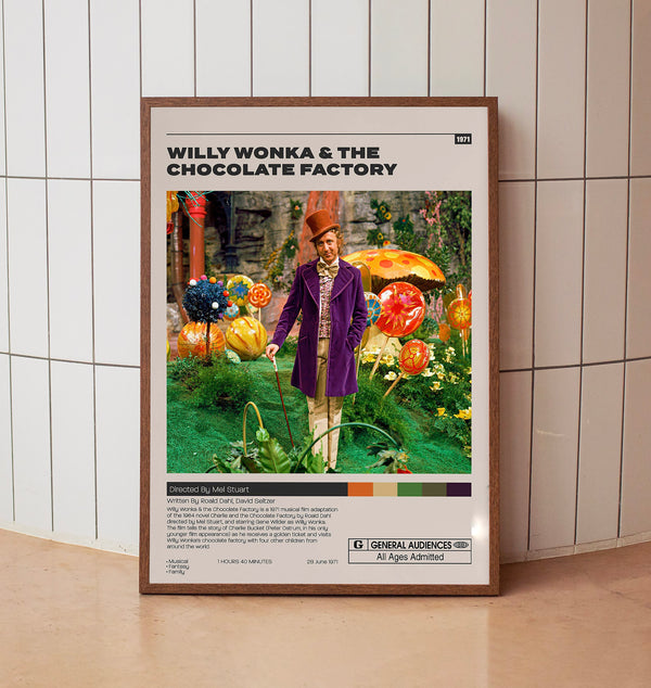 Willy Wonka & The Chocolate Factory, Mel Stuart, Minimalist Movie Poster