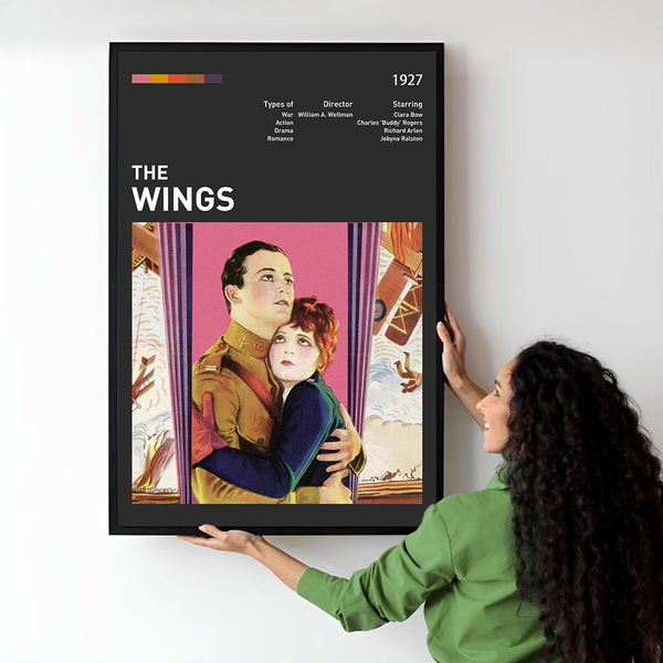 Wings Movie Poster  Minimalist  Midcentury Poster  Wall Art Print  Retro Movie Poster 1734847800
