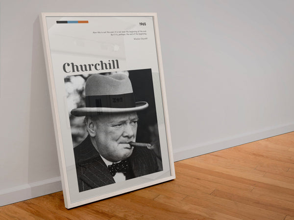 Winston Churchill Poster Wall Art  Poster Art Gift Quote Churchill British World War 2 Vintage Leader 1575424351