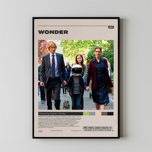 Wonder Movie Poster, Stephen Chbosky, Minimalist Movie Poster – mythicwall