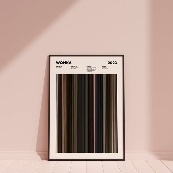 Wonka Movie Barcode Print, Wonka Print, Wonka Poster, Wonka Wall Art ...