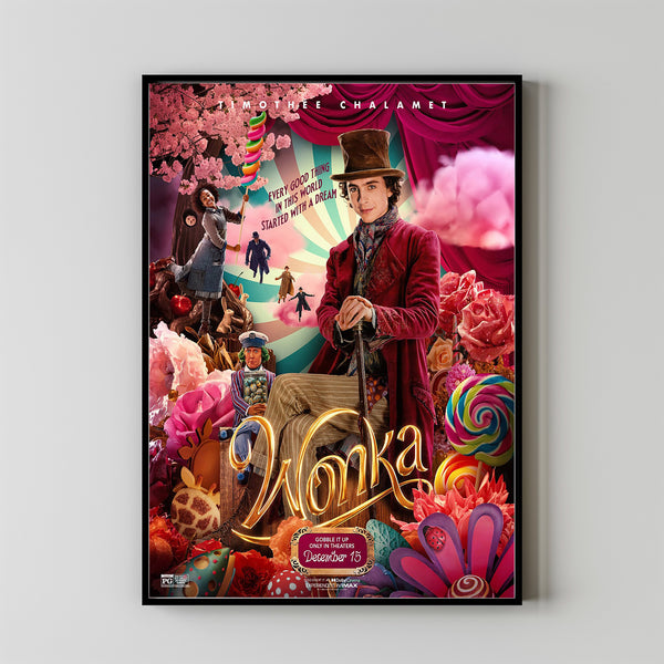 Wonka Movie Poster 2023 FilmRoom Decor Wall ArtPoster GiftCanvas prints 2