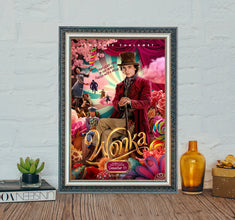 Wonka (2023) Movie Poster, Timothée Chalamet Classic Movie Poster, Wonka (2023) Classic Movie Canvas Cloth Poster 1600771673