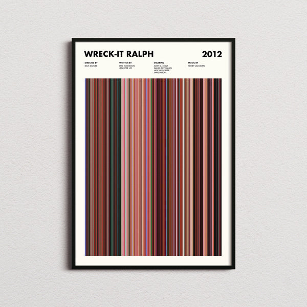 Wreck It Ralph Movie Barcode Print, Wreck It Ralph Print, Wreck It Ralph Poster, Wreck It Ralph Wall Art, Wreck It Ralph Art, Movie Buffs 1617492624