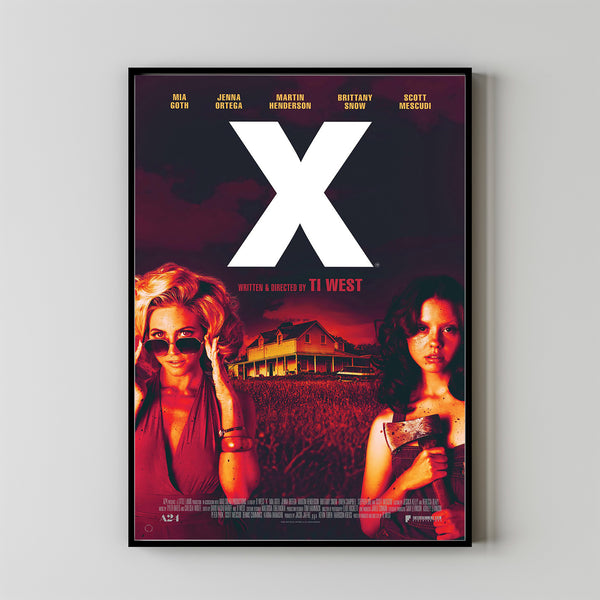 X Movie Poster 2023 FilmRoom Decor Wall ArtPoster GiftCanvas prints 4