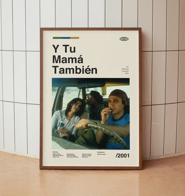 Y Tu Mamá También Midcentury Modern Print - Alfonso Cuarón Belmondo Wall Art Print - Mexican Cinema Retro Movie Poster
