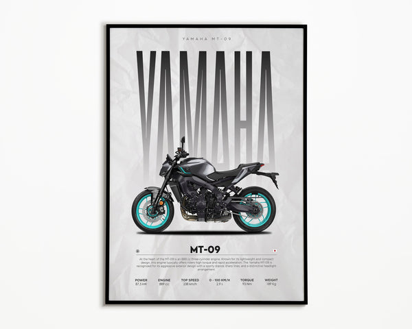 Yamaha MT-09 Poster    Hyper Motorcycle Poster  Super Motorcycle Print  Art Print  Poster  Home Decor  Wall Decor 1643816451