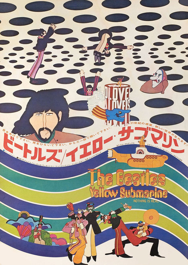 Yellow Submarine The Beetles Japan Tour Print Wall art Poster 1562490726