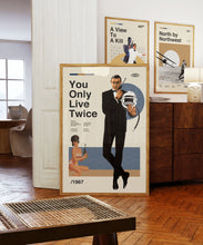 You Only Live Twice James Bond Wall Art Print - Retro Movie Poster - Midcentury Art 1418045387