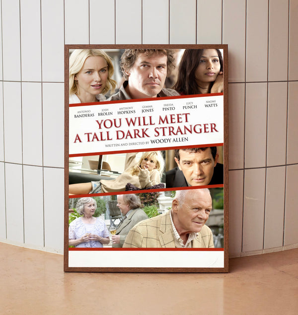 You Will Meet a Tall Dark Stranger (2010) Poster, Minimalist Movie Poster, Film Poster