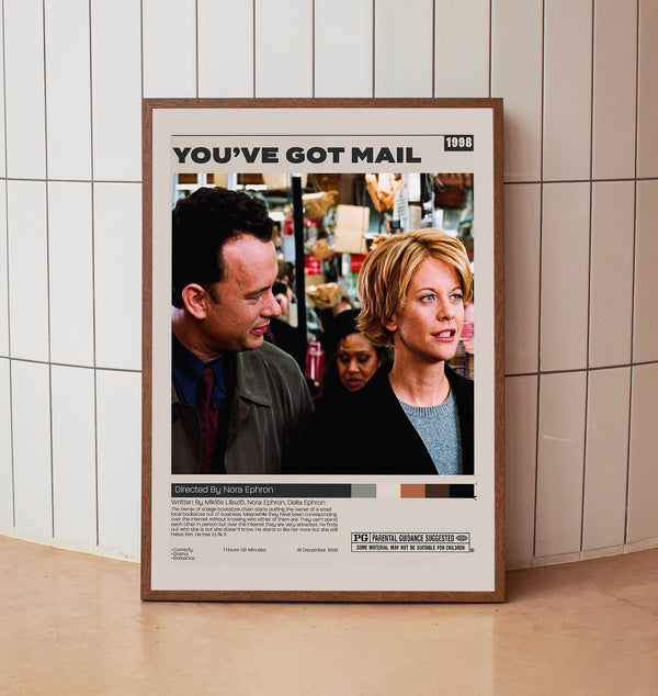 You’ve Got Mail Poster, Nora Ephron, Minimalist Movie Poster, A3 poster, Home decor