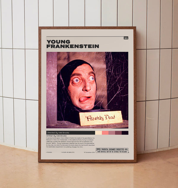 Young Frankenstein Poster,Mel Brooks, Minimalist Movie Poster