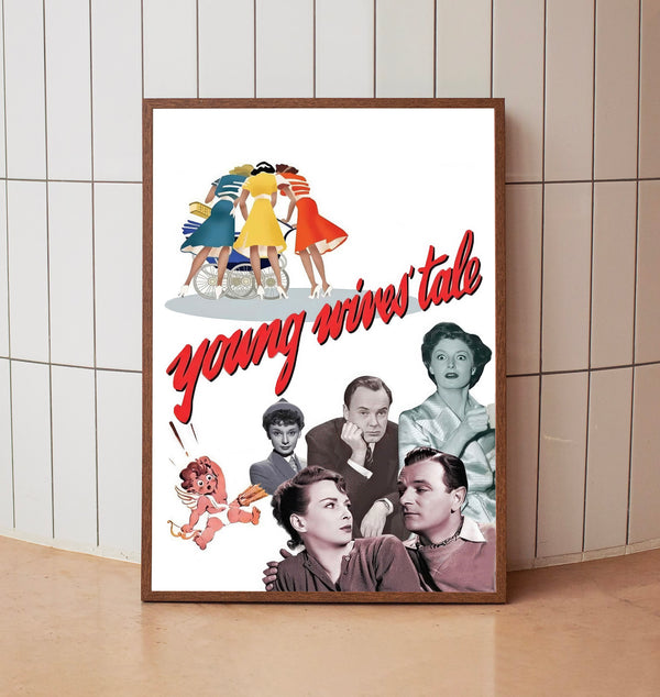 Young Wives' Tale (1951) Poster, Minimalist Movie Poster, Film Poster_DS03