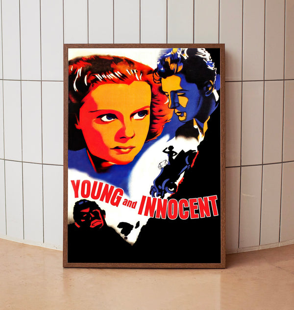 Young and Innocent (1937) Poster, Minimalist Movie Poster, Film Poster_DS03
