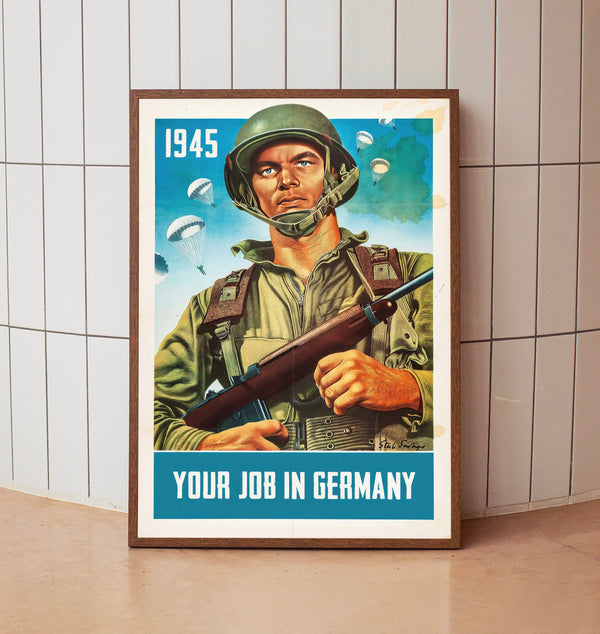 Your Job in Germany (1945) Poster, Minimalist Movie Poster, Film Poster