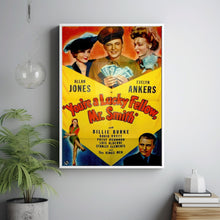 You're a Lucky Fellow, Mr. Smith (1943) Poster, Minimalist Movie Poster, Film Poster