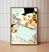 You're a Sweetheart (1937) Poster, Minimalist Movie Poster, Film Poster