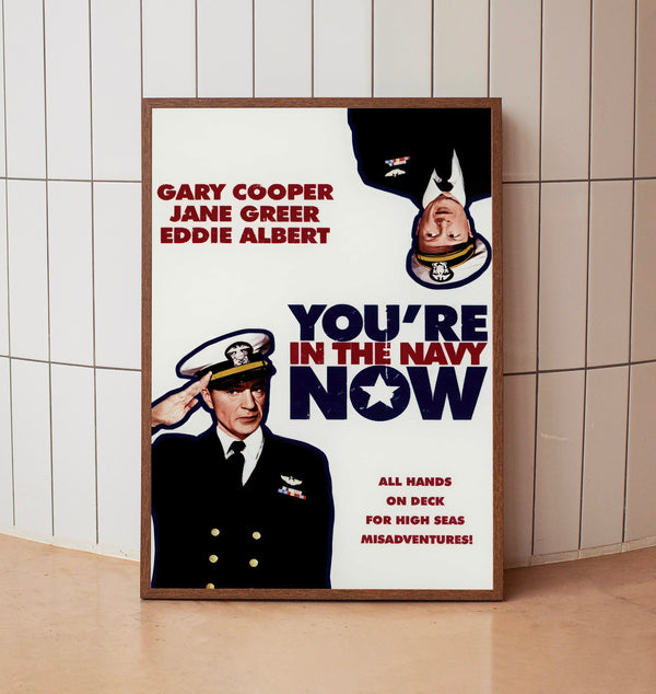 You're in the Navy Now (1951) Poster, Minimalist Movie Poster, Film Poster_DS02